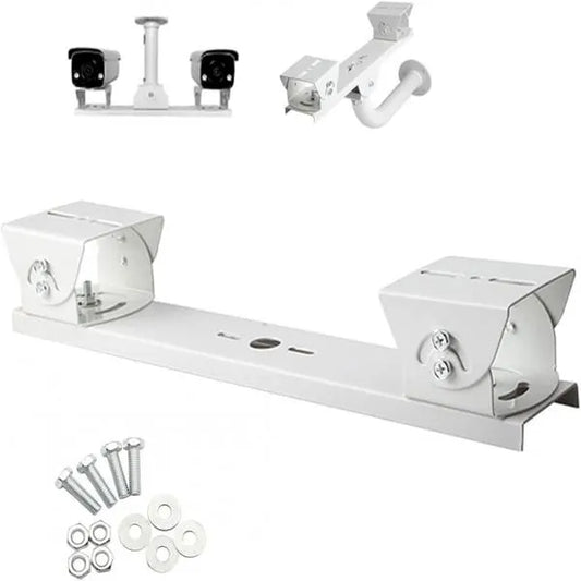 CCTV Camera Stand (Metal) 1 to 2 Horizontal Cross Bar Dual Camera Mount | Bracket for Double CCTV Surveillance Camera