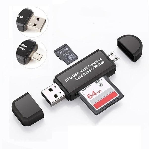 Multifunctional OTG Card Reader Micro SD / SD Card / USB Reader for Android Phone