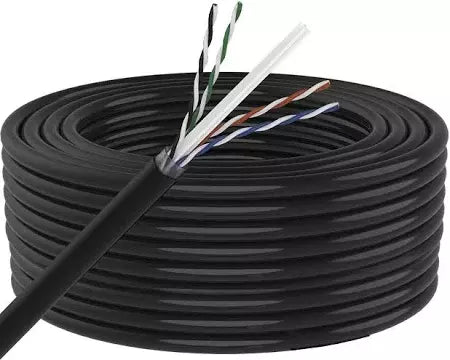 Cat 6 Cable, Outdoor Cable/ UTP Cable LAN Cable (Copper)Network Cable Ethernet Cable RJ45 Cable ( Dual Cotted) with High Speed connectivity| 4 Pair Separator Design