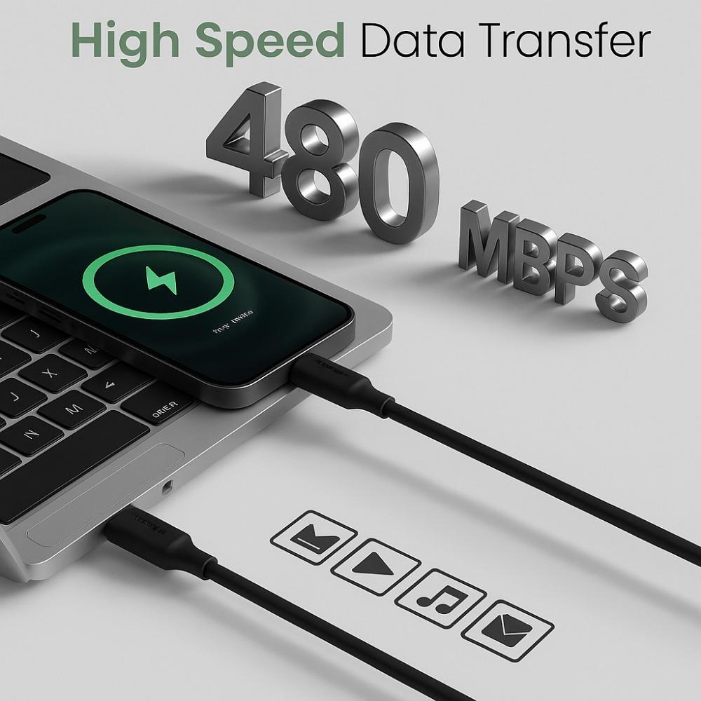 Champion Type C to Type C 240W Cable, Power Delivery USB C 3.2 Gen 2 10Gbps 4K Video Compatible for MacBook Pro/Air, Huawei Matebook, iPad Pro 2020, Chromebook, Samsung Galaxy S20/S10 - 2 Meter