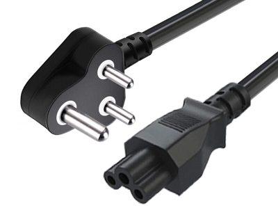 Laptop Power Cable Cord 1.5 Mtr 3 Pin Adapter Heavy Duty (Black)