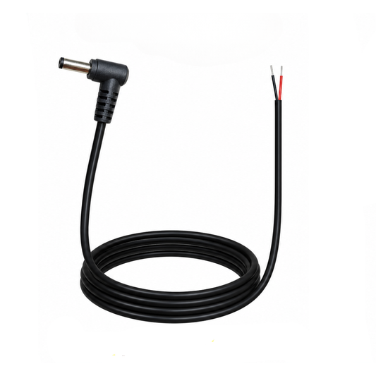 DC Male 4.0 x 1.2mm L-Shape to Pigtail Open Ended Power Cable 1.2m for CCTV, LED, Router & DIY Electronics
