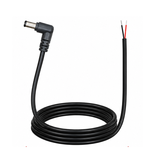 DC Male 6.0 x 4.4mm L-Shape to Pigtail Open Ended Power Cable 1.2m for Laptop Adapter, DIY Electronics & DC Power Supply
