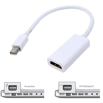 Mini DisplayPort to HDMI,Mini DP to HDMI Full HD Adapter - Compatible (Black /White)