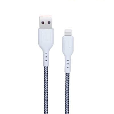 Champion USB to Lightning 2.4Amp Data Sync & Charging Cable Braided 1M for all Apple & Lightning Port Devices (Grey)