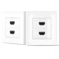 Face Plate, Single/Dual Port Wall Mount Network Socket for RJ45 Ethernet, LAN, and Data Cabling