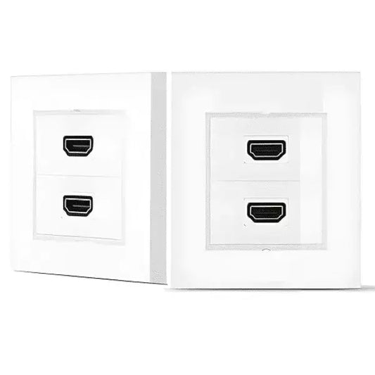 Face Plate, Single/Dual Port Wall Mount Network Socket for RJ45 Ethernet, LAN, and Data Cabling