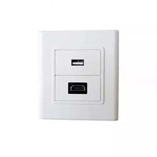 Face Plate, Single/Dual Port Wall Mount Network Socket for RJ45 Ethernet, LAN, and Data Cabling