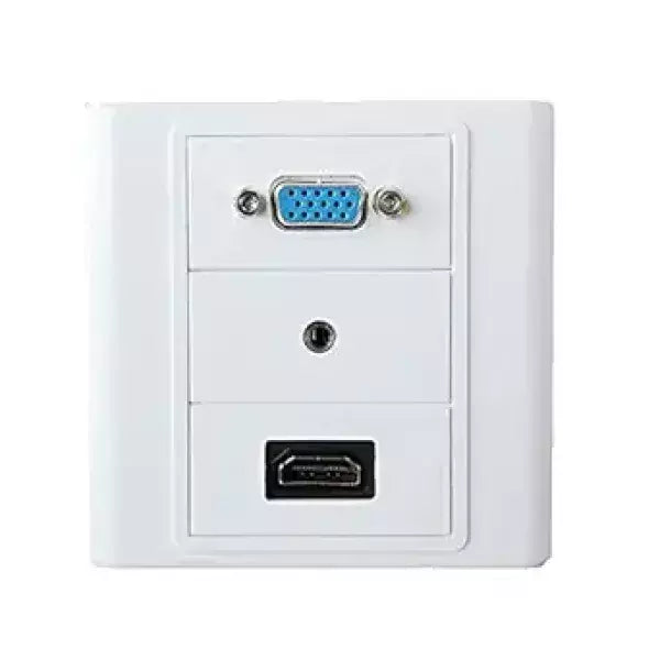 Face Plate, Single/Dual Port Wall Mount Network Socket for RJ45 Ethernet, LAN, and Data Cabling