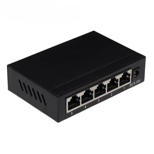 Gigabit Ethernet Network Switch | 5/8 Port 10/100Mbps | Metal Body, RJ45 Ports, Plug & Play, Compact Design for Seamless Connectivity