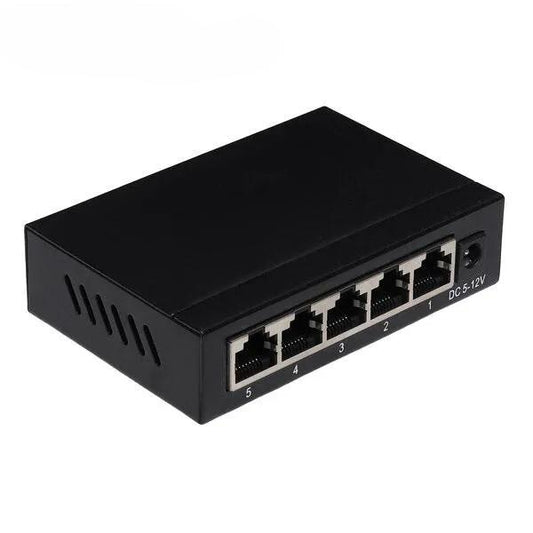 Gigabit Ethernet Network Switch | 5/8 Port 10/100Mbps | Metal Body, RJ45 Ports, Plug & Play, Compact Design for Seamless Connectivity