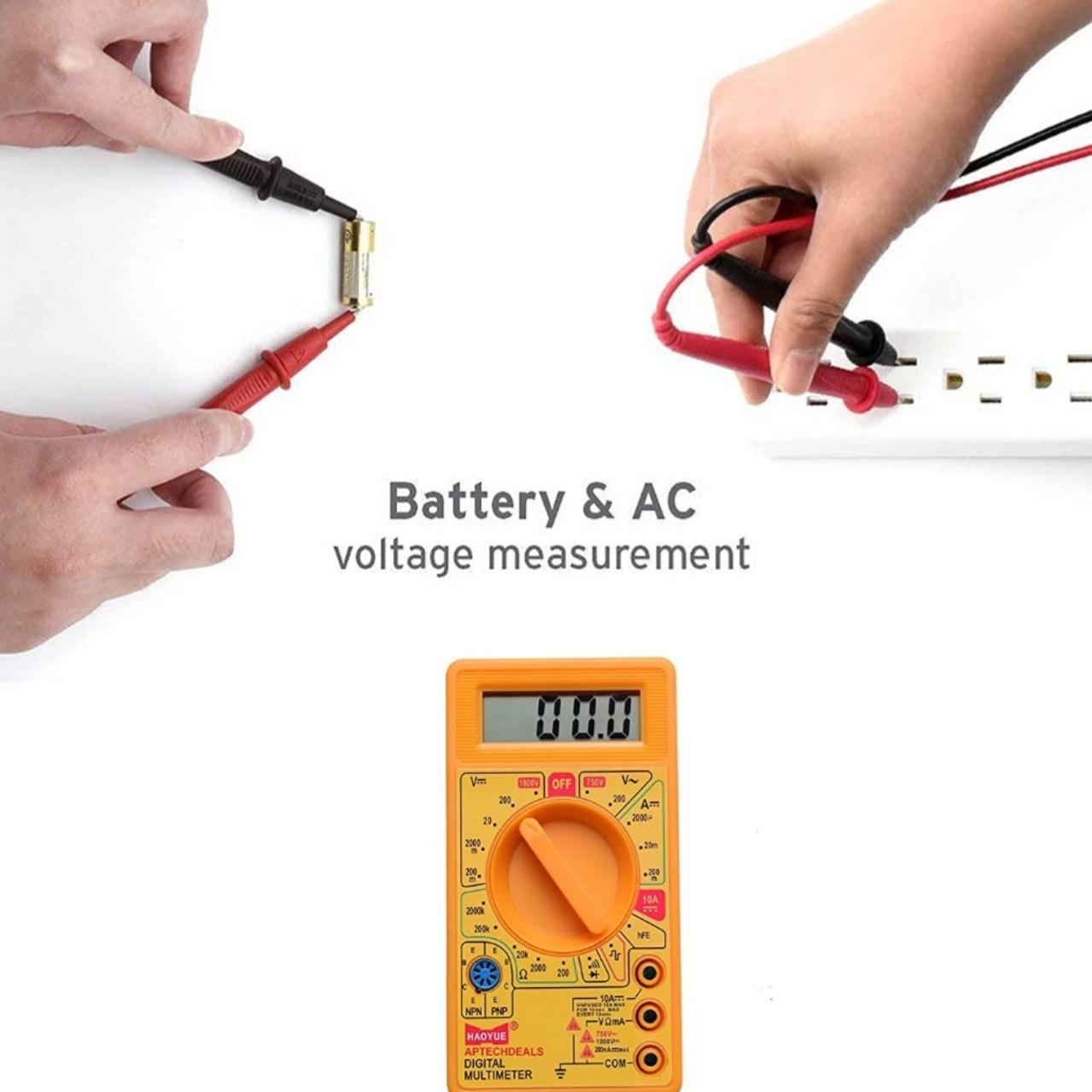 Digital Basic Multimeter , AC DC Measuring voltage tester, digital tester. Basic Digital Automatic Multimeter with Buzzer