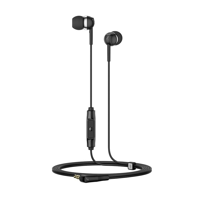 Sennheiser CX 80S in-Ear Wired Headphones with in-line One-Button Smart Control with Microphone, 3 Ear Adapter Sizes 3.5MM Jack, Superior Sound, Black