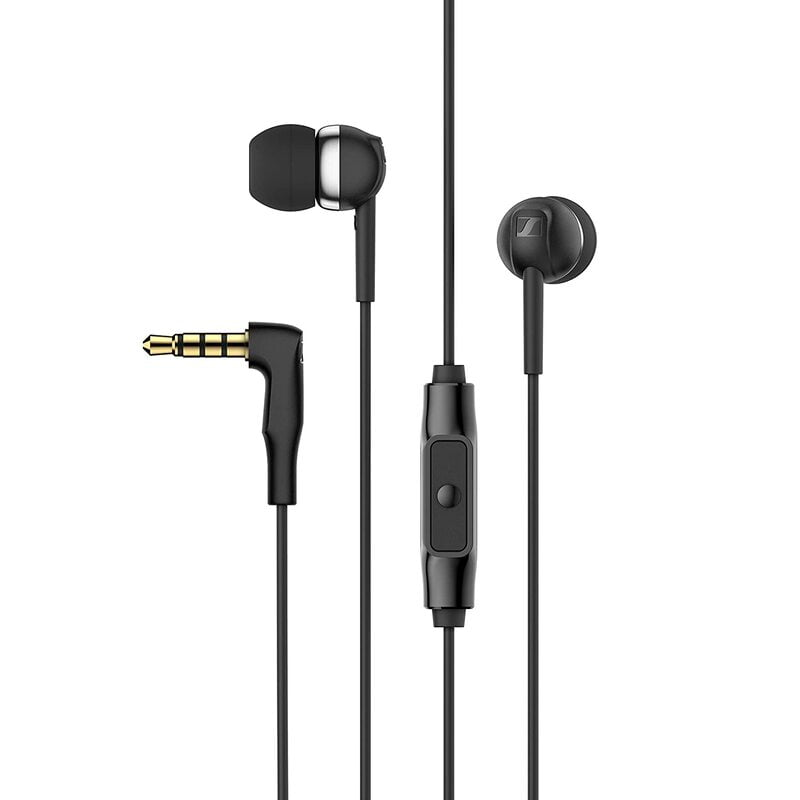 Sennheiser CX 80S in-Ear Wired Headphones with in-line One-Button Smart Control with Microphone, 3 Ear Adapter Sizes 3.5MM Jack, Superior Sound, Black