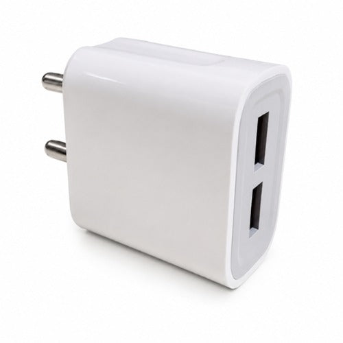 Champion 12W 5V/2.4A Dual USB Wall Charger | Fast Charging Adapter for Android & USB Devices | Quick Charge 3.0 Support (White)