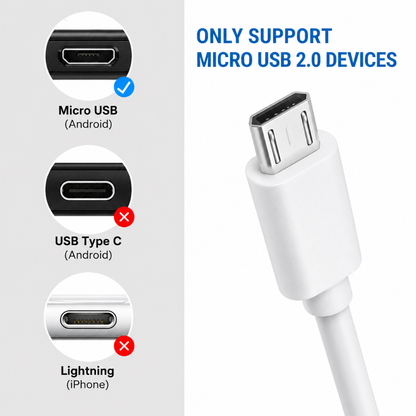 Champion Micro USB OTG Cable, Adapter, Connector, Fast Charging, Data Transfer, Compatible with Tablets, Smartphone and Chargers