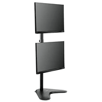 LED Dual Monitor Desk Stand 13''(33.02cm) 32''(81.28cm) Screen Support with Adjustable Arms & Straight Base for Ergonomic Viewing