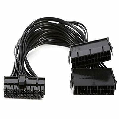 Dual PSU Power Supply 24-Pin Extension Cable for ATX Motherboard 24-pin to 24 (20+4) pin