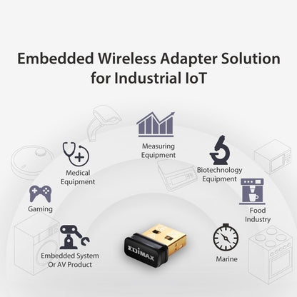 Edimax (EW-7811UN) V2 N150 Wi-Fi Nano USB Adapter, Ideal for Raspberry Pi