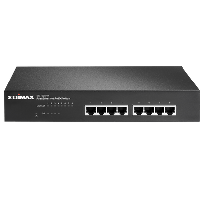 Edimax ES-1008PH Long Range 8-Port Fast Ethernet Switch With 4 PoE+ Ports
