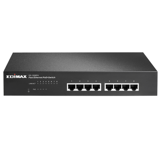 Edimax ES-1008PH Long Range 8-Port Fast Ethernet Switch With 4 PoE+ Ports
