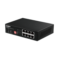 Edimax ES-1008PHE V2 Long Range 8-Port Fast Ethernet Switch with 4 PoE+ Ports and DIP Switch (Black)