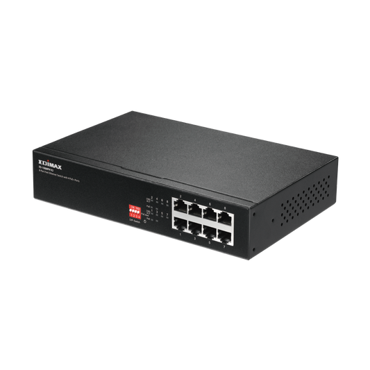 Edimax ES-1008PH V2 Long Range 8-Port Fast Ethernet Switch with 4 PoE+ Ports & DIP Switch Ports