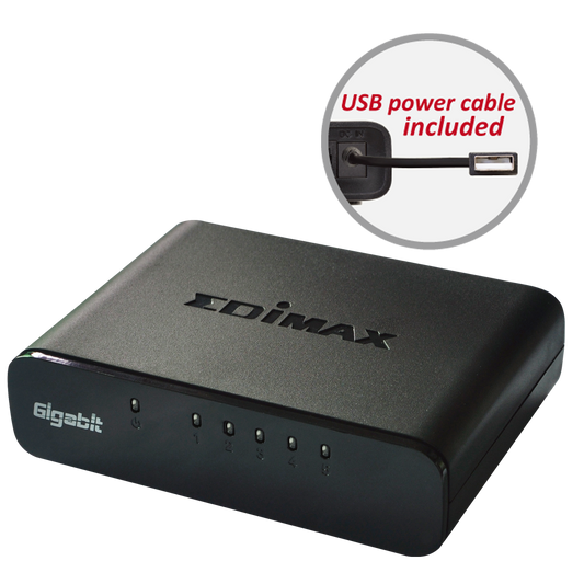 Edimax ES-5500G V3, Unmanaged 5 Port Gigabit Desktop Switch