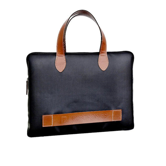Portronics Encase 101 Office Laptop Bag (Brown & Black)