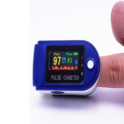 DR VAKU Pulse Oximeter Fingertip, Blood Oxygen Saturation O2 Monitor, Finger Meter, with Four Color TFT Screen - Blue