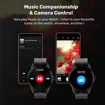 Fire-Boltt Talk BSW004 Smart Watch with Bluetooth calling and Full Touch Round Display Black