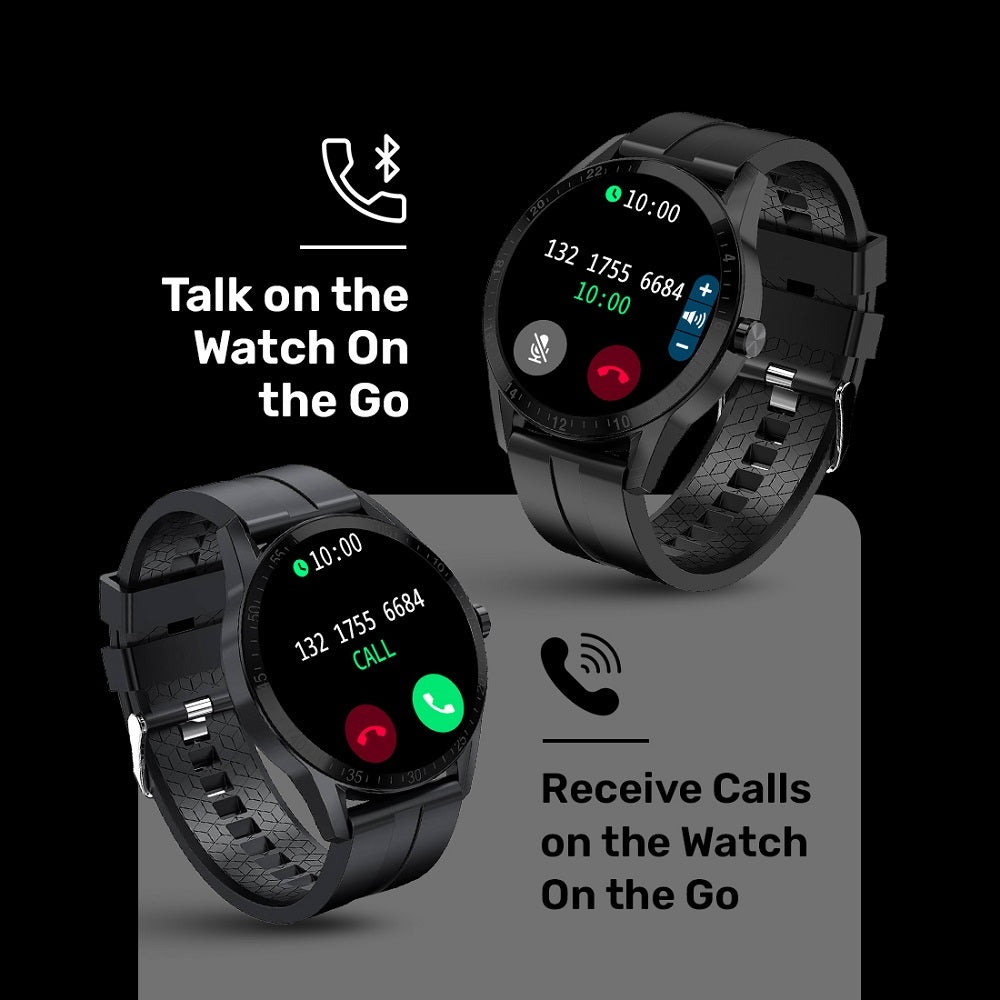 Fire-Boltt Talk BSW004 Smart Watch with Bluetooth calling and Full Touch Round Display Black