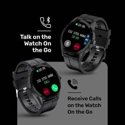 Fire-Boltt Talk BSW004 Smart Watch with Bluetooth calling and Full Touch Round Display Black