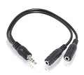 3.5mm Aux Jack 1 Male to 2 Female Stereo Headphone Earphone Jack Y Splitter Gold/Silver Plated Audio Jack Adapter Cable