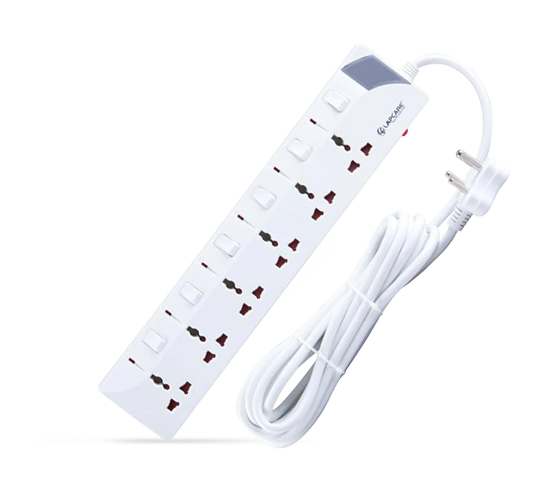 Lapcare 6 way extension socket with spike buster 2M (LS 603)