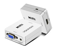 VGA to HDMI, Mini HD 1080P 3.5mm Audio VGA to HDMI HD HDTV Video Converter Box Adapter VGA2HDMI for PC Laptop Dispaly Projector