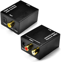 Digital to Analog Audio Converter SPDIF Optical Coax to Analog RCA 2.1 Stereo Audio Converter Adapter