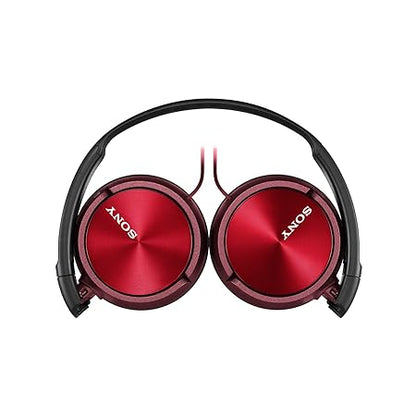 Sony MDR-ZX310AP Wired On Ear Headphones With Mic - renewed (Red)
