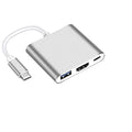USB-C to HDMI Adapter, 3 in 1 Type-C to HDTV HDMI + USB 3.0 + Type C PD Converter Cable Adapter