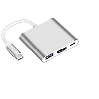 USB-C to HDMI Adapter, 3 in 1 Type-C to HDTV HDMI + USB 3.0 + Type C PD Converter Cable Adapter