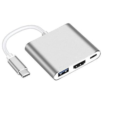 USB-C to HDMI Adapter, 3 in 1 Type-C to HDTV HDMI + USB 3.0 + Type C PD Converter Cable Adapter
