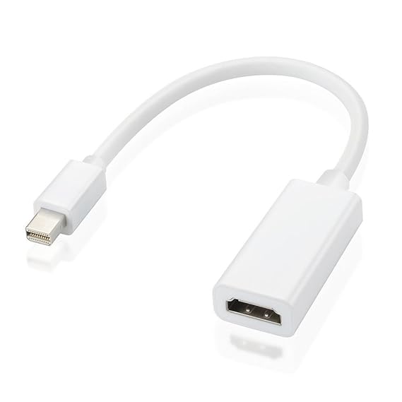 DisplayPort (DP) To HDMI Female Adapter 1080 @ 60Hz Converter for PC/Laptop/Projector/HDTV (Black/White)
