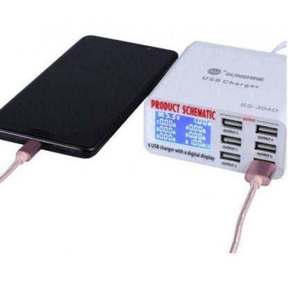 Sunshine SS-304D 6 Port Intelligrnt USB Fast Charger