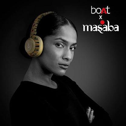 boAt Rockerz 450 Masaba Edition Bluetooth On Ear Headphones with Mic, Upto 15 Hours Playback, 40mm Drivers(Aztec Fusion)