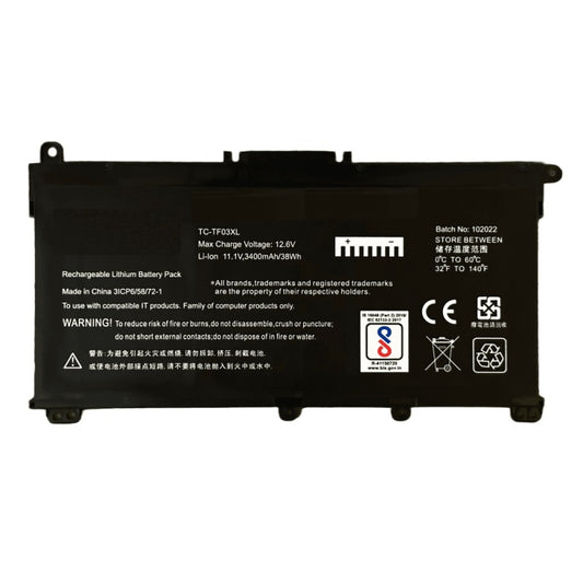 Lappy Power Laptop Battery HP TF03XL, Pavilion 14-BF101NO, Pavilion 14-BF101NP, Pavilion 14-BF101NX, Pavilion 14-BF101TU,Pavilion 14-BF101TX-Compatible