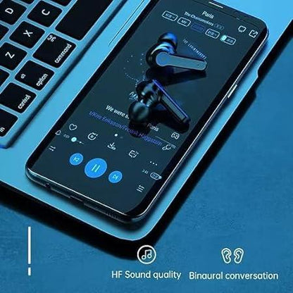 M19 True Wireless Earbuds Version 5.3 BT Battery Life of up to 7-8 Hours Headset (Black)