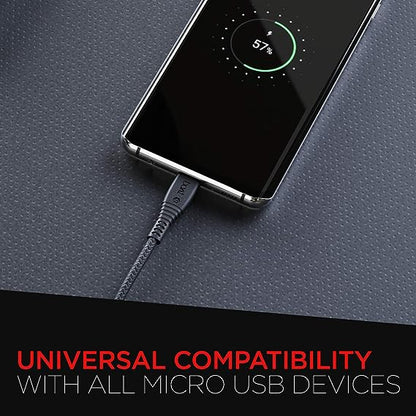boAt Micro USB 55 Tangle-Free, Micro USB Cable, 3A Fast Charging, 1.5 M (Black)