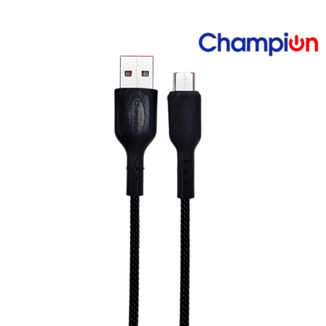 Data Cable Micro Braided 2.4 Amp 1Mtr (Black)