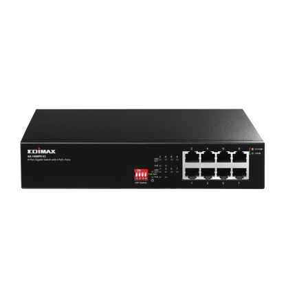 EDIMAX GS-1008PH V2 Long Range 8-Port Gigabit Switch with 4 PoE+ Managed Switch