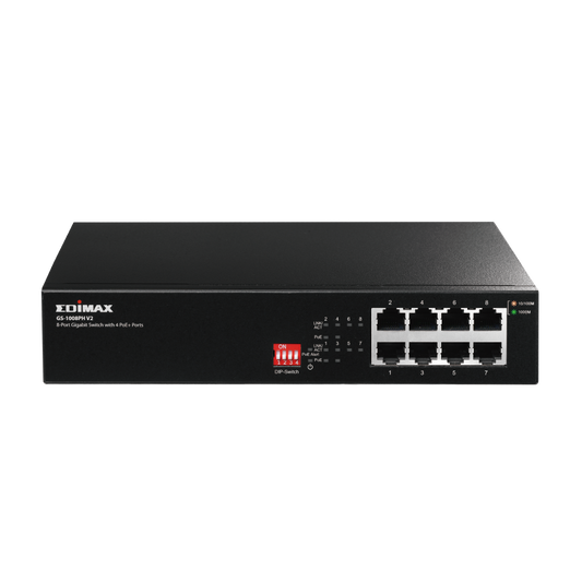 EDIMAX GS-1008PH V2 Long Range 8-Port Gigabit Switch with 4 PoE+ Managed Switch